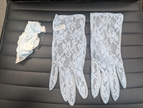 Vintage blue lace - blue,