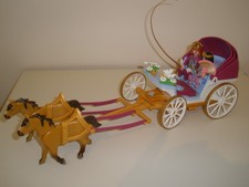 Playmobil Horse Drawn Carriage with Princess & Prince + Treasure.