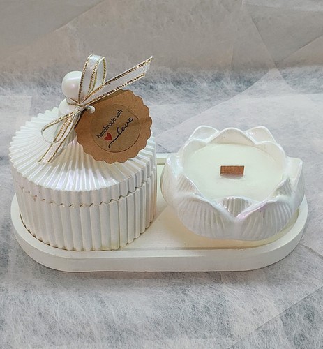 Candle set scented lotus - scented,