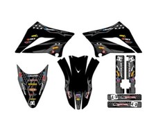 2010-2023 KLX 110 MAYHEM Black Senge Graphics Kit Compatible with Kawasaki