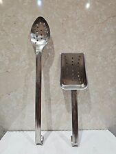 Perforated Spoon With Hook and Chip Scoop, Stainless steel