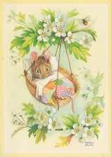 Children's Cute Art Postcard - Artist Racey Helps, Rock-A-Bye Baby RR22526