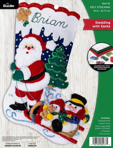 Bucilla felt stocking - felt, applique