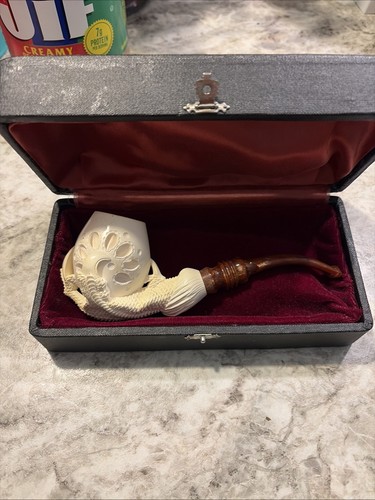 Antique meerschaum eagle - meerschaum, claw