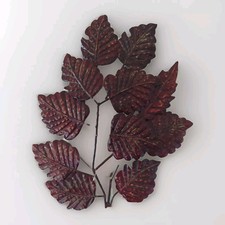 Red Leaves Branch - Metal Wall