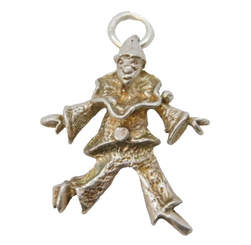 Sterling silver jester clown - sterling,