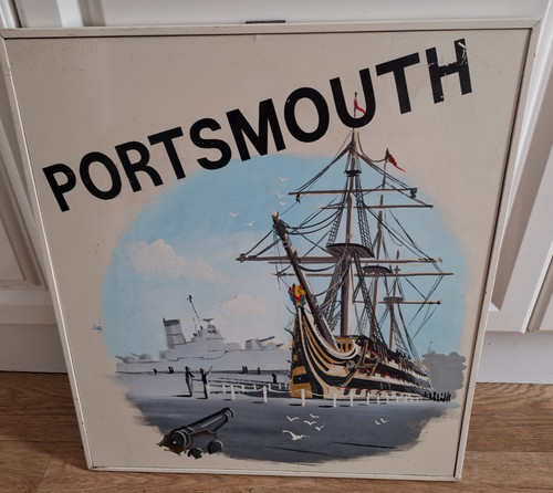 Large heavy wooden portsmouth - heavy,