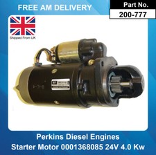Starter Motor For Perkins 0001368085 15401-1053 2873D304 24V 4.0Kw