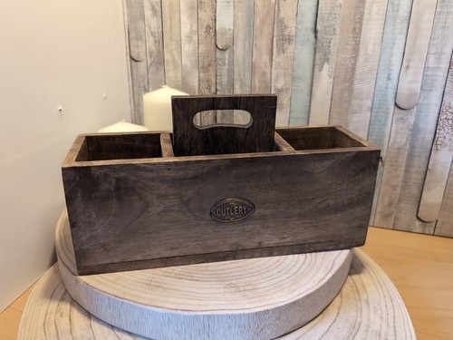 Mango wood cutlery stand - cutlery, with