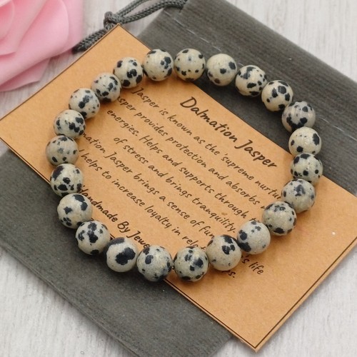 Dalmatian jasper bracelet - jasper,
