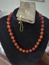 Ladies Beaded Amber Necklace
