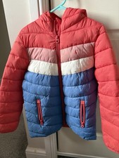 Pink stripy puffer - pink, jacket