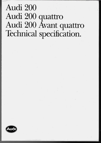 Audi 200 specifications - audi,