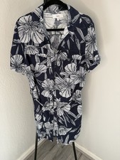 Next Navy White Floral Linen