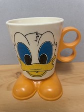Vintage Donald Duck Plastic Footed Cup 1980’s  Walt Disney Productions Rare