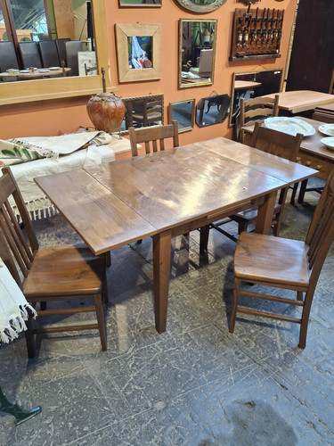 Vintage stained pine drawleaf - stained,