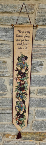 Vintage fruit garland tapestry - vintage,