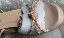 Pazzle Nude Beaded Strappy