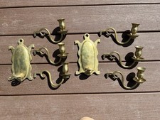 Vintage Brass Metal 3 Arm Wall