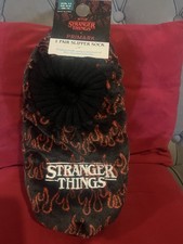 Stranger Things Slippers Hellfire Club Mens Slipper Socks Cosy Size 6-8  New