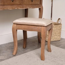 Dark Wood Dressing Table Stool
