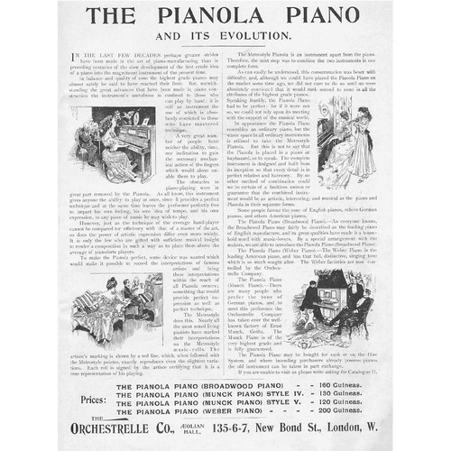 The orchestrelle pianola - the, co