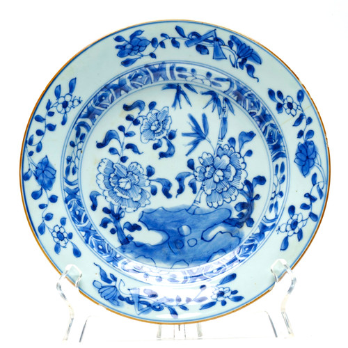 Chinese porcelain plate blue - chinese,