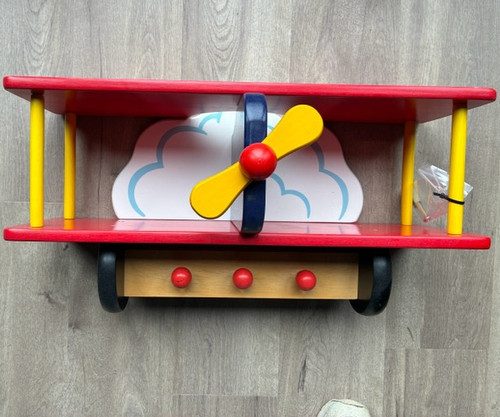 Pintoy biplane wooden wall - wooden,