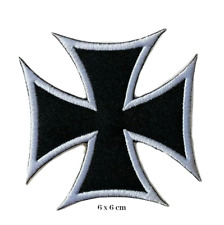Maltese Cross Motorhead Heavy Metal Rock Music Sew/Iron On Patch Badge