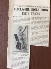 K1m Ephemera 1950s Article Mr Steiner London Bbc Tv Antique Dolls