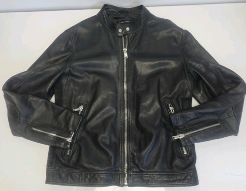 Zara man black real leather - real,