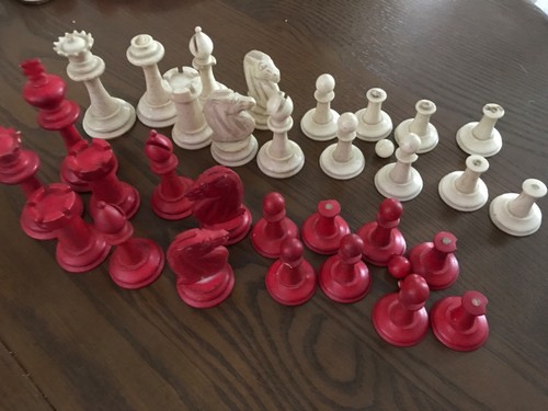 Antique victorian carved chess - antique,