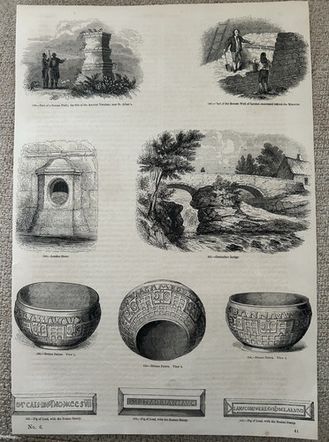 Antique print roman - print,