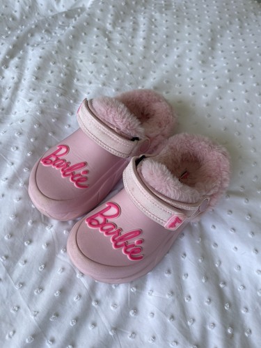 Barbie zara fur lined crocs - barbie,