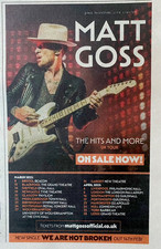 Matt Goss Bros Live Tour Dates Ad Hits & More 2025 News Advert Mini Poster 10x6”