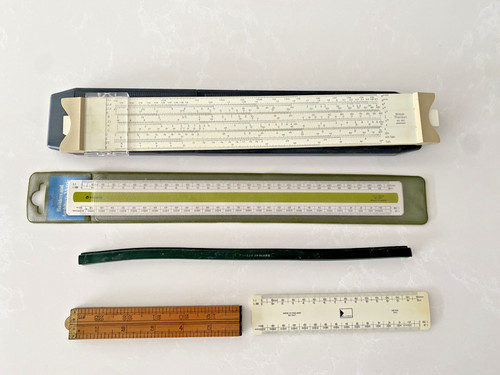 Vintage slide rules drawing - vintage,