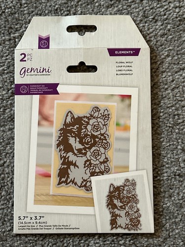 Floral wolf papercraft - wolf, die