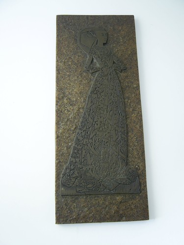 Facsimile brass rubbing plaque - brass,