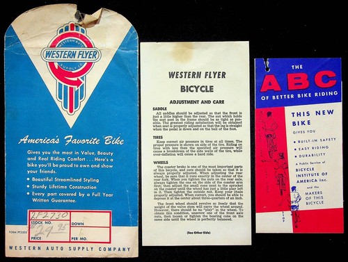 Western flyer bicycle owner - bicycle, owner's
