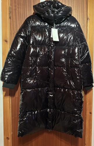 Zara black long shiny anorak - zara,
