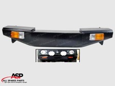 Front Bumper For 1986-95 Suzuki Samurai Painted Black Steel +Turn Light Set