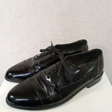 Saxone Shoes Mens 40 7 Smart/Dress Army/Navy Officer Wear Leather Black