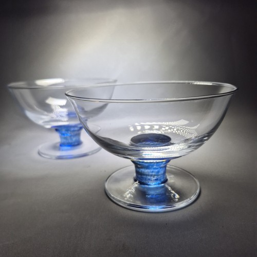 Pair denby glass blue - glass,