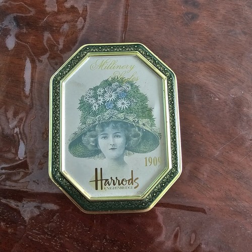 Vintage harrods tin - vintage, millinery