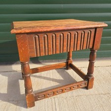 Priory Oak Lamp Side Sofa Table in Need of TLC/Repair Old Charm Style