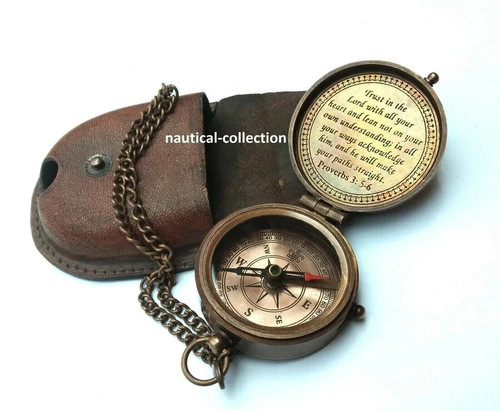 Antique vintage brass pocket - brass,