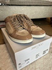 Jimmy Choo Miami Pink Suede Patent Trainers Size 6.5