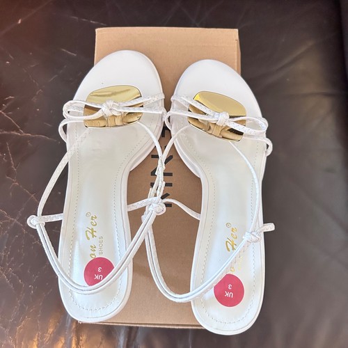 Ladies white sandals - sandals, 3