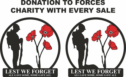 Poppy car stickers with - 2,