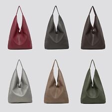 For Women Hobo Slouch Vegan Leather Practical Large Shopper Handbag Shoulder Bag